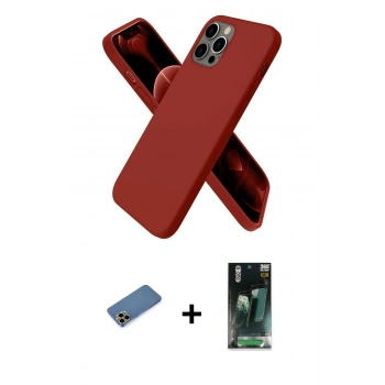 MARSİLYAN™- iPhone 12 Pro Kılıf Kozmos Yansıma Özel Seri - Şeffaf 360 Full Body Arka Koruyucu + Shine Kamera Lens Koruma Cam - GD