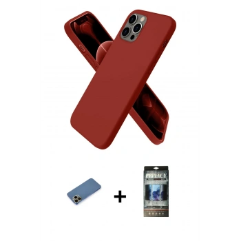 MARSİLYAN™- iPhone 12 Pro Kılıf Kozmos Yansıma Özel Seri - Siyah 34D Hayalet Izgaralı Cam + Shine Kamera Lens Koruma Cam - GD