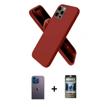 MARSİLYAN™- iPhone 12 Pro Kılıf Kozmos Yansıma Özel Seri - Siyah 34D Hayalet Izgaralı Cam + Neon Fosforlu Kamera Lens - MI