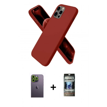MARSİLYAN™- iPhone 12 Pro Kılıf Kozmos Yansıma Özel Seri - Siyah 34D Hayalet Izgaralı Cam + Neon Fosforlu Kamera Lens - YL