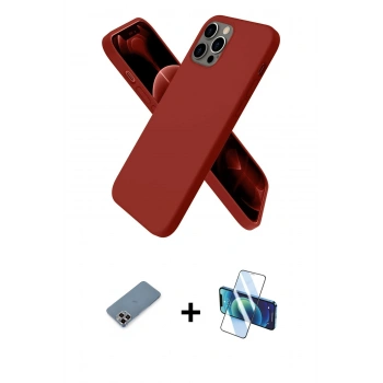 MARSİLYAN™- iPhone 12 Pro Kılıf Kozmos Yansıma Özel Seri - Siyah 3D Antistatik Cam Ekran Koruyucu + Metal Kamera Lens Koruma Cam - MR