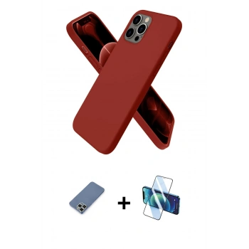 MARSİLYAN™- iPhone 12 Pro Kılıf Kozmos Yansıma Özel Seri - Siyah 3D Antistatik Cam Ekran Koruyucu + Metal Kamera Lens Koruma Cam - AKYL