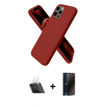 MARSİLYAN™- iPhone 12 Pro Kılıf Kozmos Yansıma Özel Seri - Siyah 3D Antistatik Hayalet Cam Ekran Koruyucu + Kamera Lens Koruma Cam - SF
