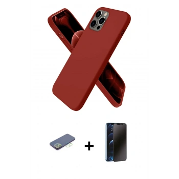 MARSİLYAN™- iPhone 12 Pro Kılıf Kozmos Yansıma Özel Seri - Siyah 3D Antistatik Hayalet Cam Ekran Koruyucu + Renkli Kamera Lens Koruma Cam - YL