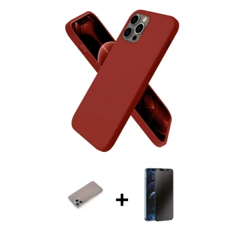 MARSİLYAN™- iPhone 12 Pro Kılıf Kozmos Yansıma Özel Seri - Siyah 3D Antistatik Hayalet Cam Ekran Koruyucu + Shine Kamera Lens Koruma Cam - SABE