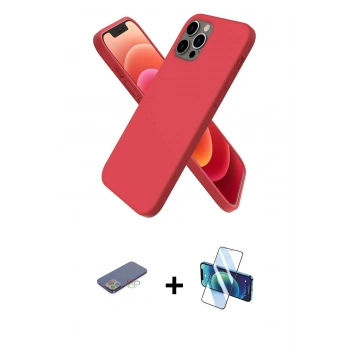 MARSİLYAN™- iPhone 12 Pro Kılıf Kozmos Yansıma Özel Seri - Siyah 3D Antistatik Seramik Nano Ekran Koruyucu + Renkli Kamera Lens Koruma Cam - MI