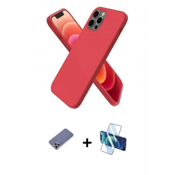 MARSİLYAN™- iPhone 12 Pro Kılıf Kozmos Yansıma Özel Seri - Siyah 3D Antistatik Seramik Nano Ekran Koruyucu + Metal Kamera Lens Koruma Cam - GD