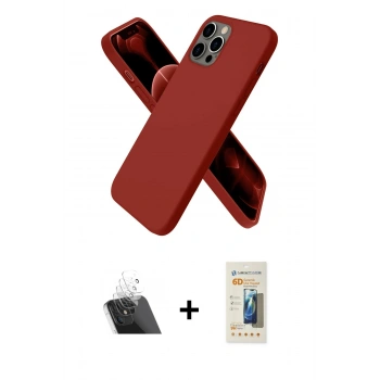 MARSİLYAN™- iPhone 12 Pro Kılıf Kozmos Yansıma Özel Seri - Siyah 6D Mat Seramik Hayalet Nano Ekran Koruyucu + Kamera Lens Koruma Cam - SF