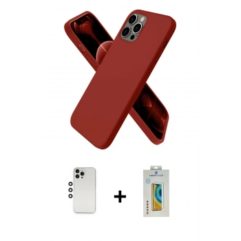 MARSİLYAN™- iPhone 12 Pro Kılıf Kozmos Yansıma Özel Seri - Siyah Polymer Nano Ekran Koruyucu + Shine Kamera Lens - GS
