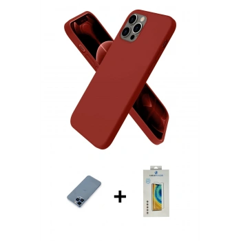 MARSİLYAN™- iPhone 12 Pro Kılıf Kozmos Yansıma Özel Seri - Siyah Polymer Nano Ekran Koruyucu + Metal Kamera Lens Koruma Cam - MI