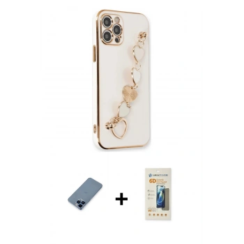 MARSİLYAN™- iPhone 12 Pro Kılıf Nova Işık Prime - Siyah 6D Mat Seramik Hayalet Nano Ekran Koruyucu + Metal Kamera Lens Koruma Cam - MI