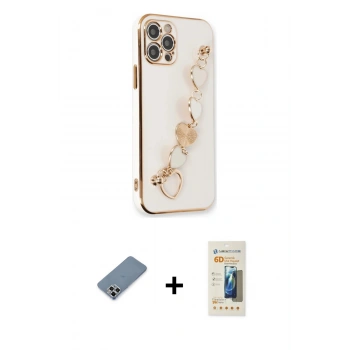 MARSİLYAN™- iPhone 12 Pro Kılıf Nova Işık Prime - Siyah 6D Mat Seramik Hayalet Nano Ekran Koruyucu + Metal Kamera Lens Koruma Cam - GS
