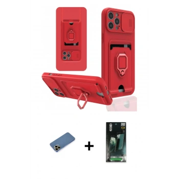 MARSİLYAN™- iPhone 12 Pro Kılıf Vadi Form Prime - Şeffaf 360 Full Body Arka Koruyucu + Shine Kamera Lens Koruma Cam - GD