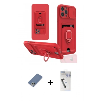 MARSİLYAN™- iPhone 12 Pro Kılıf Vadi Form Prime - Şeffaf Uv Polymer Nano Ekran Koruyucu + Metal Kamera Lens Koruma Cam - AKYL