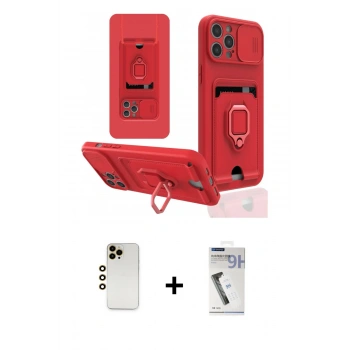 MARSİLYAN™- iPhone 12 Pro Kılıf Vadi Form Prime - Şeffaf Uv Polymer Nano Ekran Koruyucu + Shine Kamera Lens - GD