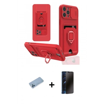 MARSİLYAN™- iPhone 12 Pro Kılıf Vadi Form Prime - Siyah 3D Antistatik Hayalet Cam Ekran Koruyucu + Shine Kamera Lens Koruma Cam - MI