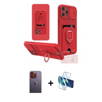 MARSİLYAN™- iPhone 12 Pro Kılıf Vadi Form Prime - Siyah 3D Antistatik Seramik Nano Ekran Koruyucu + Neon Fosforlu Kamera Lens - TU