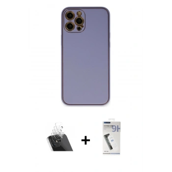 MARSİLYAN™- iPhone 12 Pro Kılıf Yadigar Klasik - Şeffaf Uv Polymer Nano Ekran Koruyucu + Kamera Lens Koruma Cam - SF