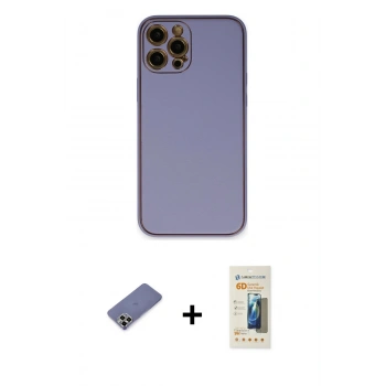 MARSİLYAN™- iPhone 12 Pro Kılıf Yadigar Klasik - Siyah 6D Mat Seramik Hayalet Nano Ekran Koruyucu + Metal Kamera Lens Koruma Cam - GD
