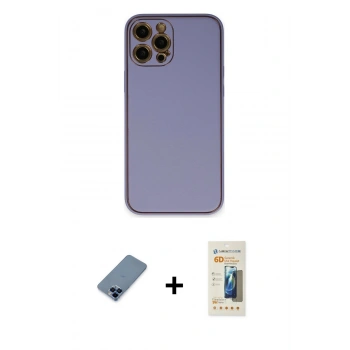 MARSİLYAN™- iPhone 12 Pro Kılıf Yadigar Klasik - Siyah 6D Mat Seramik Hayalet Nano Ekran Koruyucu + Metal Kamera Lens Koruma Cam - MI