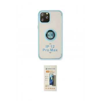 MARSİLYAN™- iPhone 12 Pro Kılıf Yörünge Çizgi - Siyah 6D Mat Seramik Hayalet Nano Ekran Koruyucu
