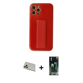MARSİLYAN™- iPhone 12 Pro Kılıf Yörünge Yansıma - Şeffaf 360 Full Body Arka Koruyucu + Rainbow Kamera Lens Koruma Cam - GD