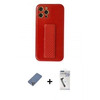 MARSİLYAN™- iPhone 12 Pro Kılıf Yörünge Yansıma - Şeffaf Uv Polymer Nano Ekran Koruyucu + Metal Kamera Lens Koruma Cam - AKYL