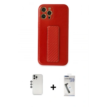 MARSİLYAN™- iPhone 12 Pro Kılıf Yörünge Yansıma - Şeffaf Uv Polymer Nano Ekran Koruyucu + Shine Kamera Lens - GS