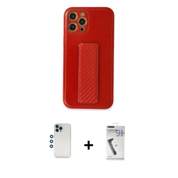 MARSİLYAN™- iPhone 12 Pro Kılıf Yörünge Yansıma - Şeffaf Uv Polymer Nano Ekran Koruyucu + Shine Kamera Lens - MI