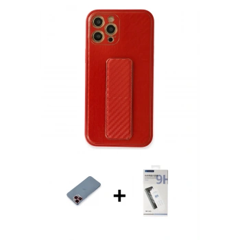 MARSİLYAN™- iPhone 12 Pro Kılıf Yörünge Yansıma - Şeffaf Uv Polymer Nano Ekran Koruyucu + Metal Kamera Lens Koruma Cam - KI
