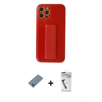MARSİLYAN™- iPhone 12 Pro Kılıf Yörünge Yansıma - Şeffaf Uv Polymer Nano Ekran Koruyucu + Metal Kamera Lens Koruma Cam - GS