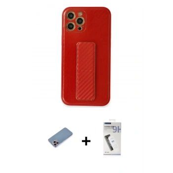 MARSİLYAN™- iPhone 12 Pro Kılıf Yörünge Yansıma - Şeffaf Uv Polymer Nano Ekran Koruyucu + Shine Kamera Lens Koruma Cam - PE