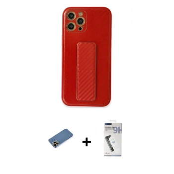 MARSİLYAN™- iPhone 12 Pro Kılıf Yörünge Yansıma - Şeffaf Uv Polymer Nano Ekran Koruyucu + Shine Kamera Lens Koruma Cam - GD