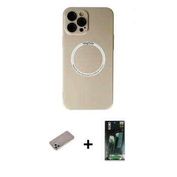 MARSİLYAN™- iPhone 12 Pro Kılıf Zirve Klasik Prime - Şeffaf 360 Full Body Arka Koruyucu + Shine Kamera Lens Koruma Cam - SABE
