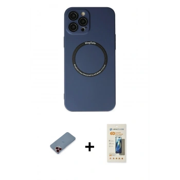 MARSİLYAN™- iPhone 12 Pro Kılıf Zirve Klasik Prime - Siyah 6D Mat Seramik Hayalet Nano Ekran Koruyucu + Metal Kamera Lens Koruma Cam - KI