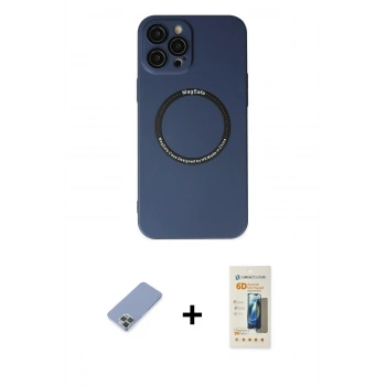 MARSİLYAN™- iPhone 12 Pro Kılıf Zirve Klasik Prime - Siyah 6D Mat Seramik Hayalet Nano Ekran Koruyucu + Metal Kamera Lens Koruma Cam - KUYL