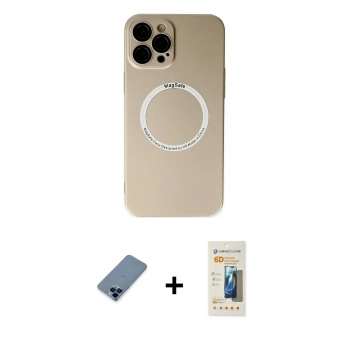 MARSİLYAN™- iPhone 12 Pro Kılıf Zirve Klasik Prime - Siyah 6D Mat Seramik Hayalet Nano Ekran Koruyucu + Metal Kamera Lens Koruma Cam - MI