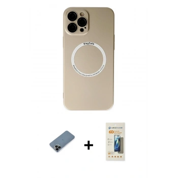 MARSİLYAN™- iPhone 12 Pro Kılıf Zirve Klasik Prime - Siyah 6D Mat Seramik Hayalet Nano Ekran Koruyucu + Shine Kamera Lens Koruma Cam - SH