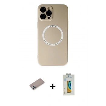 MARSİLYAN™- iPhone 12 Pro Kılıf Zirve Klasik Prime - Siyah Polymer Nano Ekran Koruyucu + Shine Kamera Lens Koruma Cam - SABE