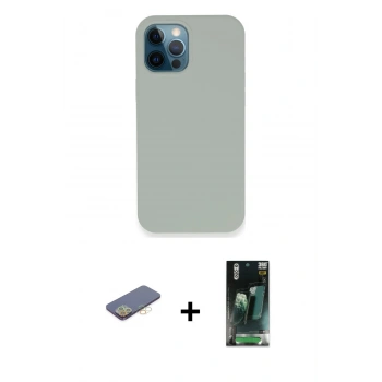 MARSİLYAN™- iPhone 12 Pro Kılıf Zirve Modern Özel Seri - Şeffaf 360 Full Body Arka Koruyucu + Renkli Kamera Lens Koruma Cam - SI