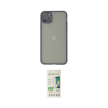 MARSİLYAN™- iPhone 12 Pro Max Kılıf Ahenk Çizgi Serisi - Siyah 20D Premium Cam Ekran Koruyucu