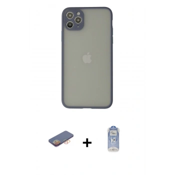 MARSİLYAN™- iPhone 12 Pro Max Kılıf Ahenk Çizgi Serisi - Siyah Joko Magic 5D Cam + Renkli Kamera Lens Koruma Cam - TU