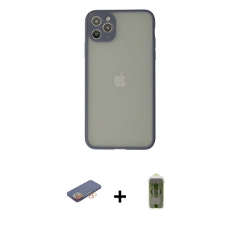 MARSİLYAN™- iPhone 12 Pro Max Kılıf Ahenk Çizgi Serisi - Siyah Joko Magic 5D Hayalet Cam + Renkli Kamera Lens Koruma Cam - TU