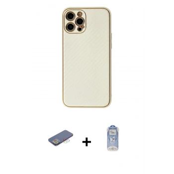 MARSİLYAN™- iPhone 12 Pro Max Kılıf Ahenk Işık - Siyah Joko Magic 5D Cam + Renkli Kamera Lens Koruma Cam - MI