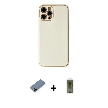 MARSİLYAN™- iPhone 12 Pro Max Kılıf Ahenk Işık - Siyah Joko Magic 5D Hayalet Cam + Shine Kamera Lens Koruma Cam - SH