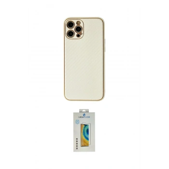 MARSİLYAN™- iPhone 12 Pro Max Kılıf Ahenk Işık - Siyah Polymer Nano Ekran Koruyucu
