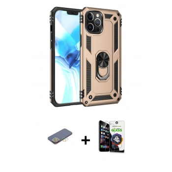 MARSİLYAN™- iPhone 12 Pro Max Kılıf Ahenk Klasik Koleksiyonu - Şeffaf Temperli Cam Ekran Koruyucu + Renkli Kamera Lens Koruma Cam - SI