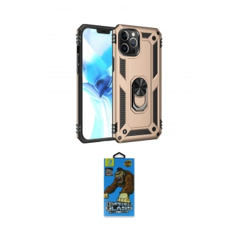 MARSİLYAN™- iPhone 12 Pro Max Kılıf Ahenk Klasik Koleksiyonu - Siyah 18D Cam Ekran Koruyucu