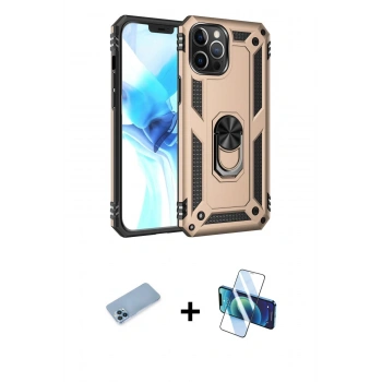 MARSİLYAN™- iPhone 12 Pro Max Kılıf Ahenk Klasik Koleksiyonu - Siyah 3D Antistatik Seramik Nano Ekran Koruyucu + Shine Kamera Lens Koruma Cam - MI