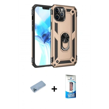 MARSİLYAN™- iPhone 12 Pro Max Kılıf Ahenk Klasik Koleksiyonu - Siyah 5D Eko Cam Ekran Koruyucu + Shine Kamera Lens Koruma Cam - MI